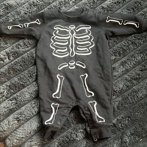 George Black One-Piece Skeleton Footie